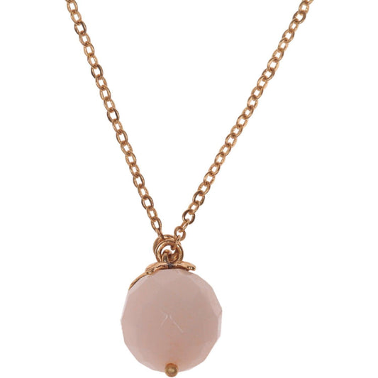Golden Pink Gemstone Necklace - Image #1