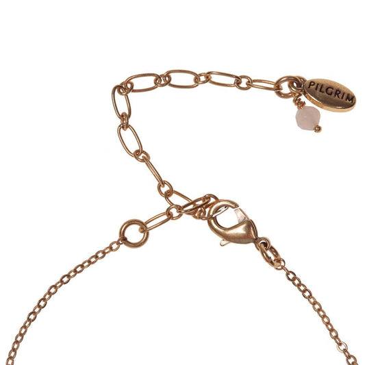 Golden Pink Gemstone Necklace - Image #2